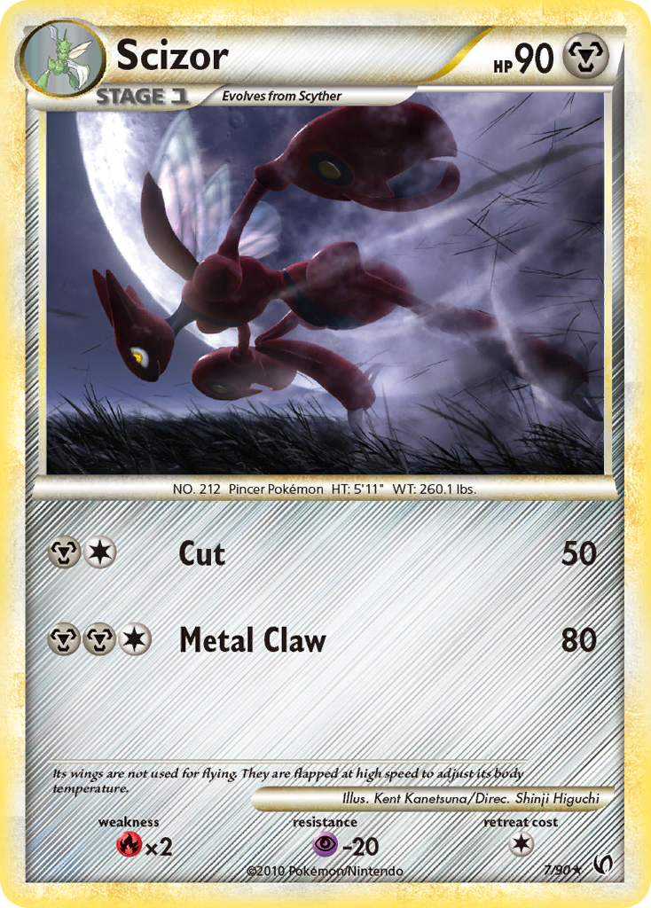 Scizor 7 Rare Holo card from HS—Undaunted