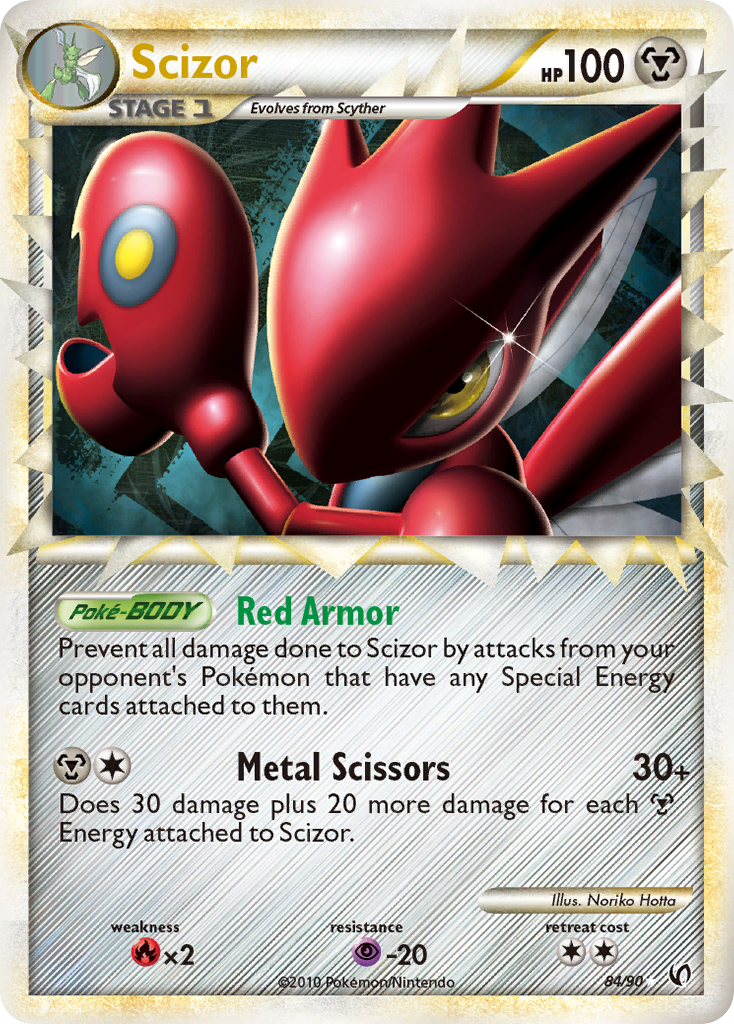 Scizor 84 Rare Prime card from HS—Undaunted