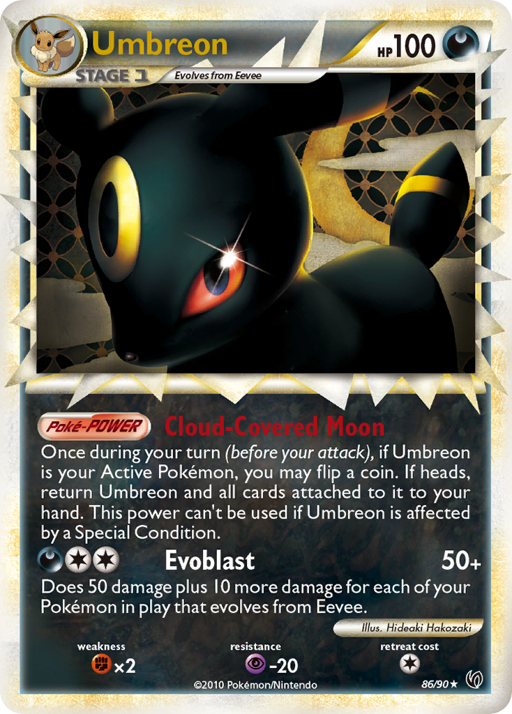 Umbreon 86 Rare Prime card from hgss3