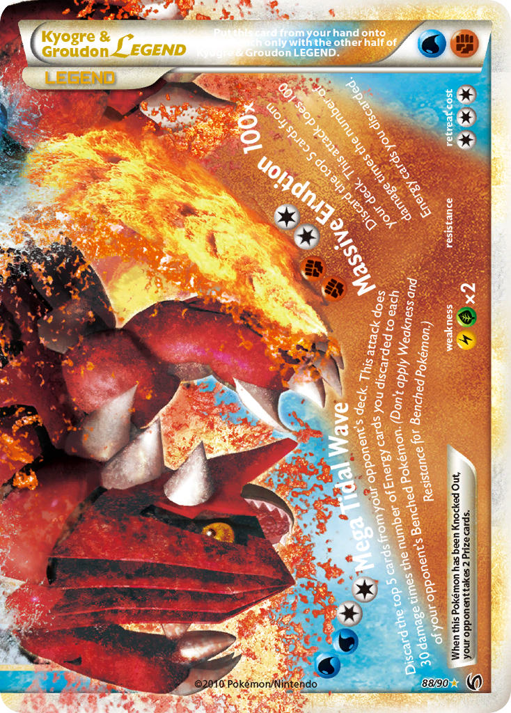 Kyogre & Groudon LEGEND 88 LEGEND card from HS—Undaunted