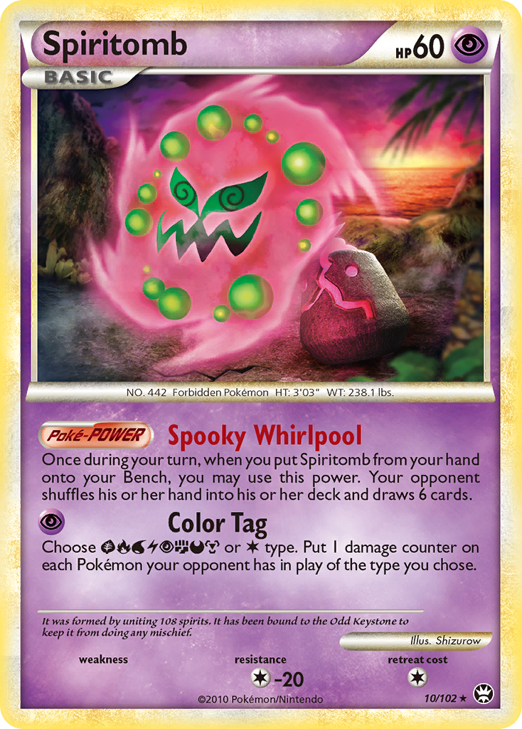 Spiritomb 10 Rare Holo card from HS—Triumphant