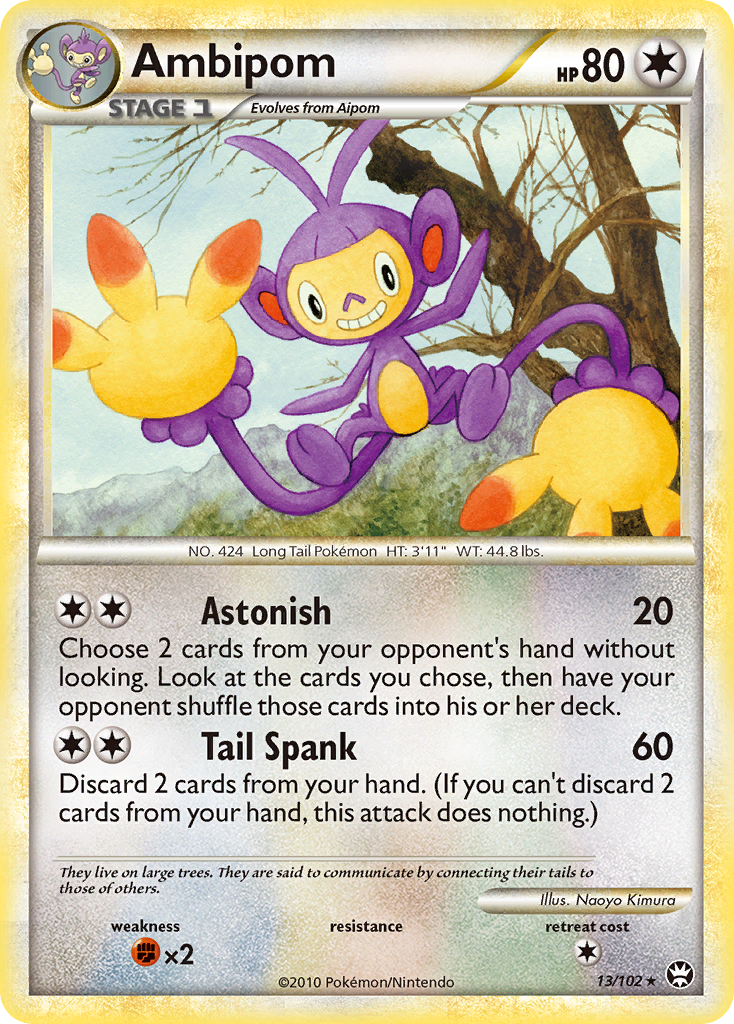 Ambipom 13 Rare card from HS—Triumphant
