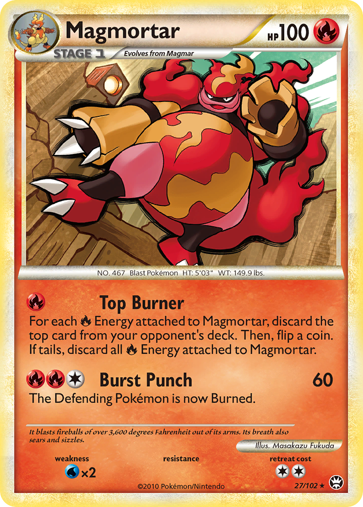 Magmortar 27 Rare card from HS—Triumphant