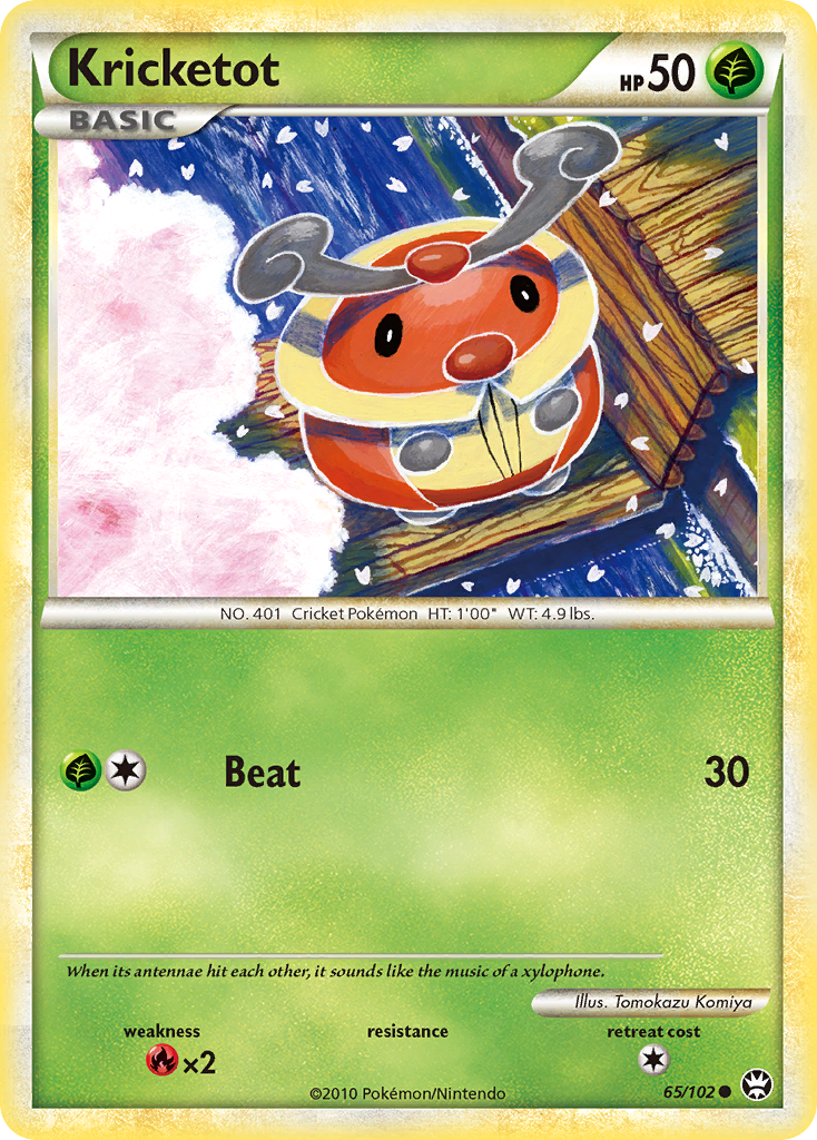 Kricketot 65 Common card from HS—Triumphant