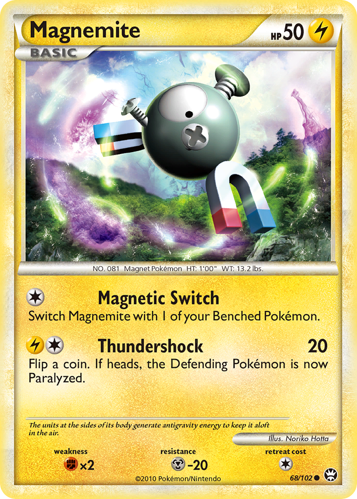 Magnemite 68 Common card from HS—Triumphant