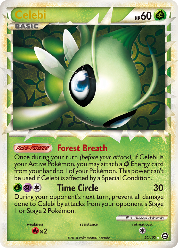 Celebi 92/102 Rare Prime card from HS—Triumphant
