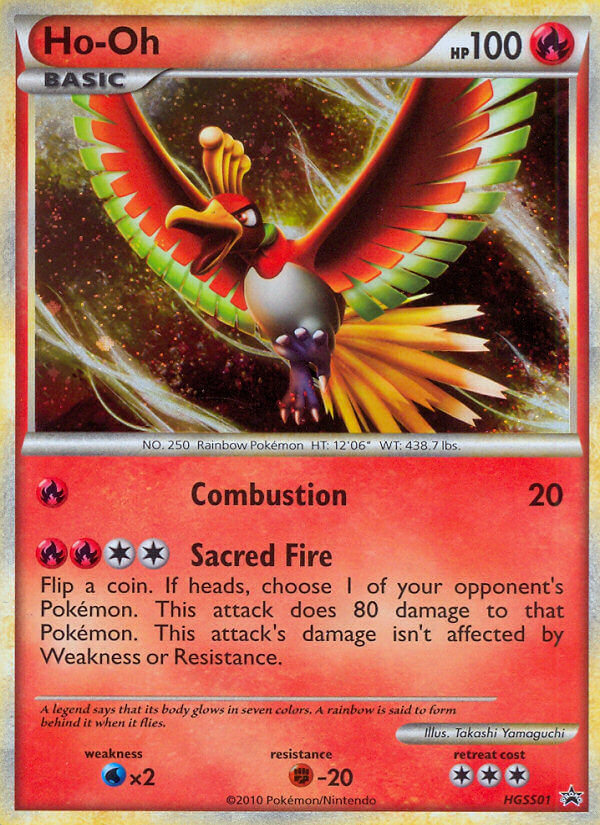Ho-Oh HGSS01 Promo card from HGSS Black Star Promos