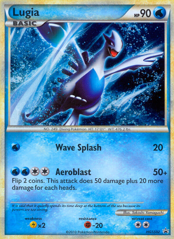 Lugia HGSS02/25 Promo card from HGSS Black Star Promos