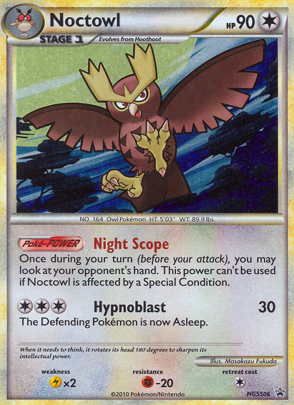 Noctowl HGSS06/25 Promo card from HGSS Black Star Promos