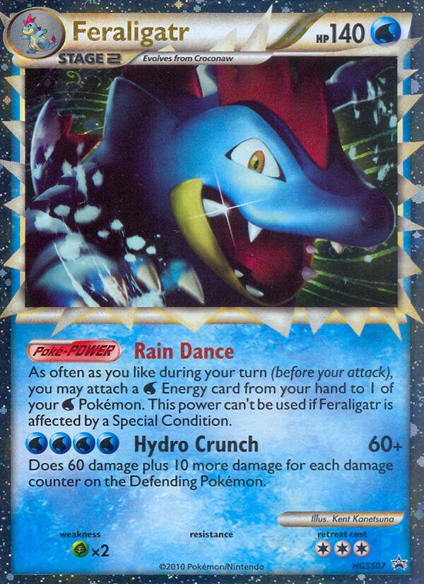 Feraligatr HGSS07 Promo card from HGSS Black Star Promos