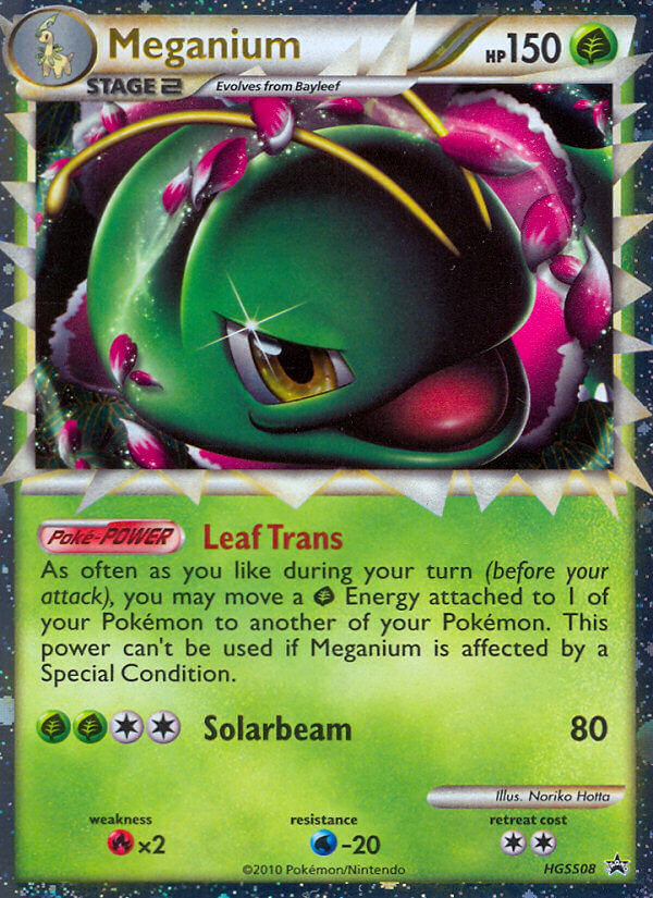 Meganium HGSS08/25 Promo card from HGSS Black Star Promos