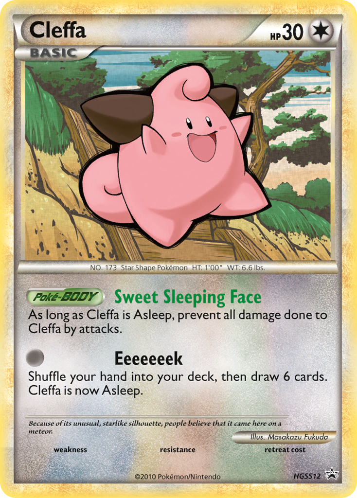 Cleffa HGSS12/25 Promo card from HGSS Black Star Promos