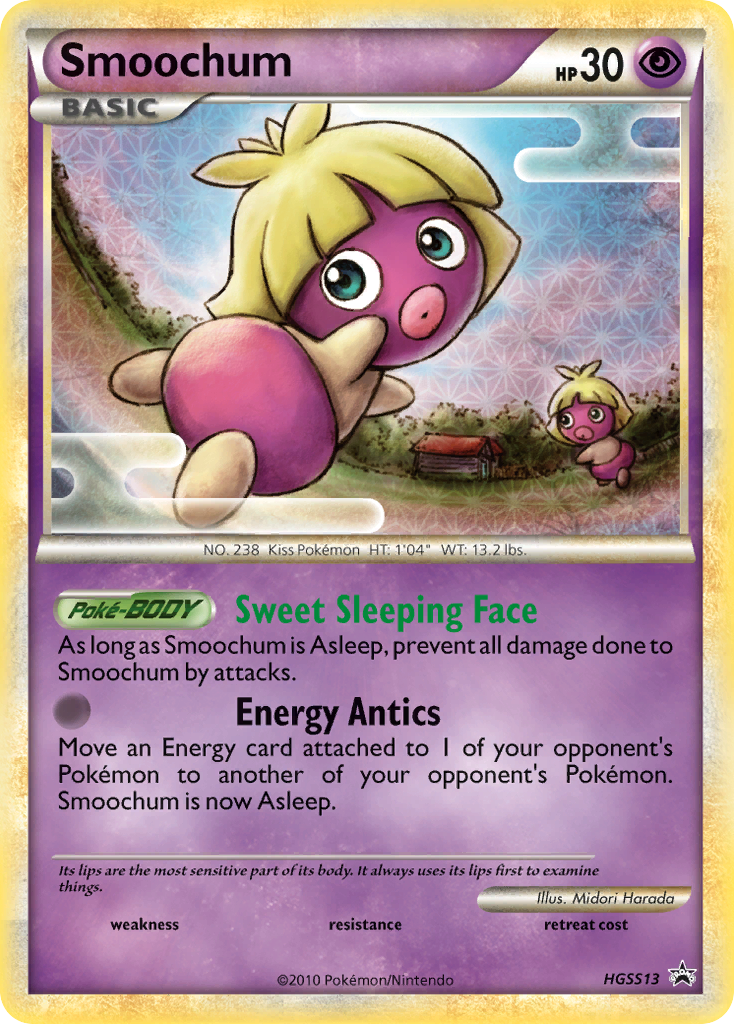 Smoochum HGSS13 Promo card from HGSS Black Star Promos
