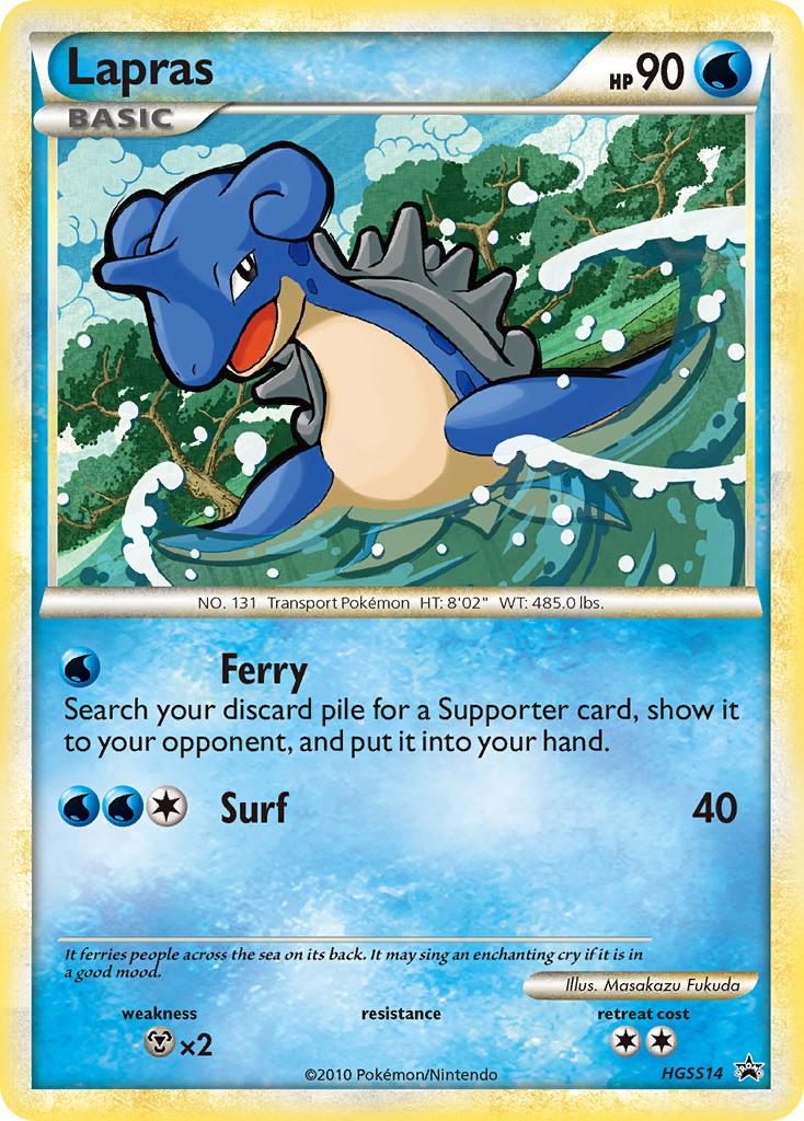Lapras HGSS14 Promo card from HGSS Black Star Promos