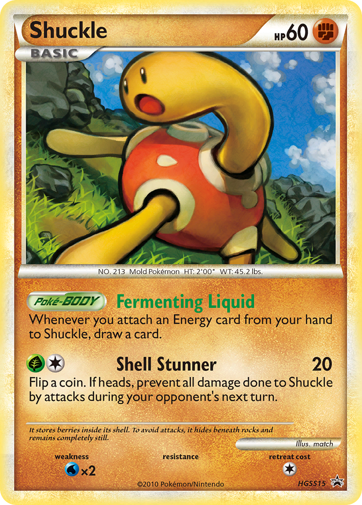 Shuckle HGSS15 Promo card from HGSS Black Star Promos