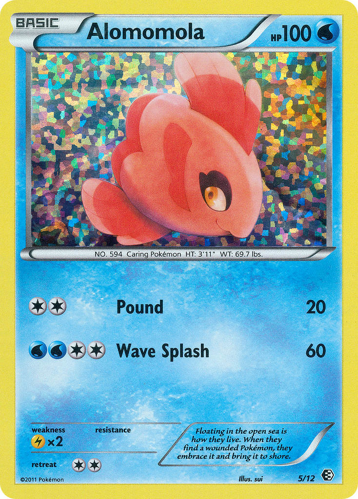 Alomomola 5 Pokemon card from McDonald's Collection 2011
