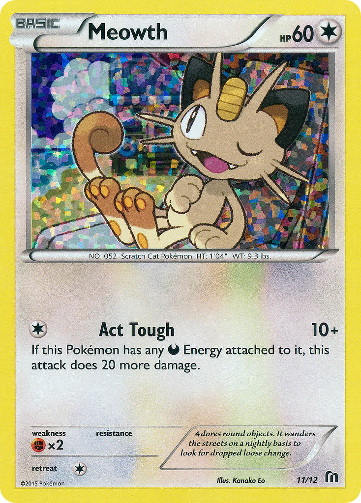 Meowth 11 Pokemon card from McDonald's Collection 2016