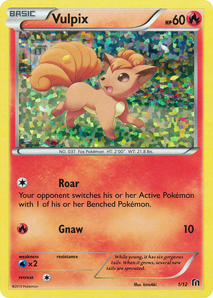 Vulpix 1/12 Pokemon card from McDonald's Collection 2016