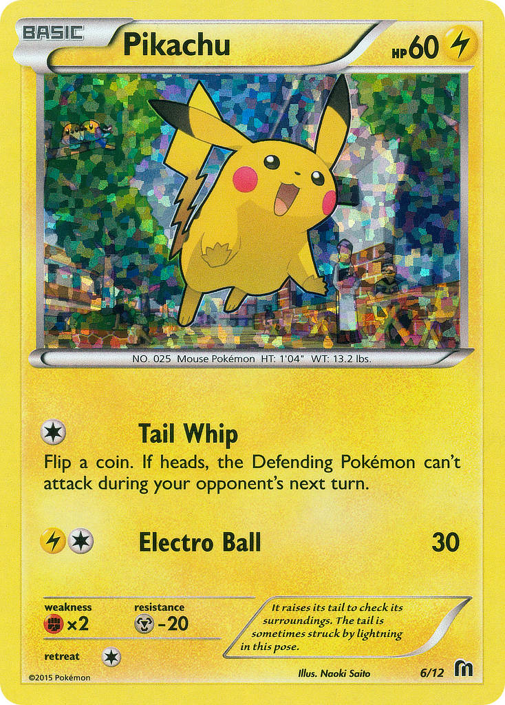 Pikachu 6/12 Pokemon card from McDonald's Collection 2016