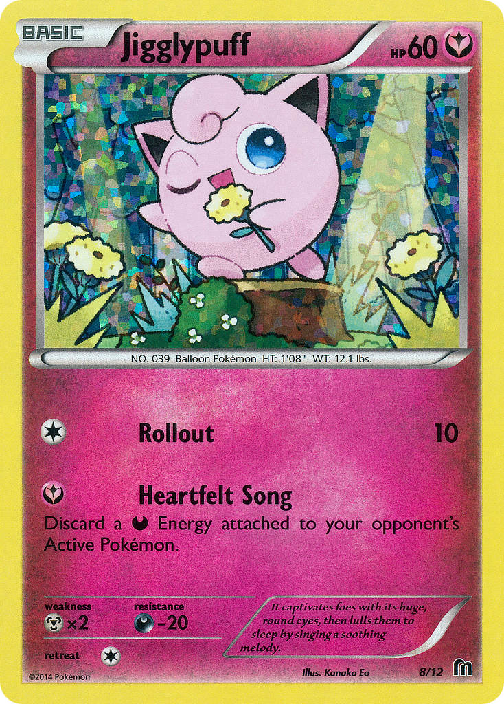 Jigglypuff 8/12 Pokemon card from McDonald's Collection 2016