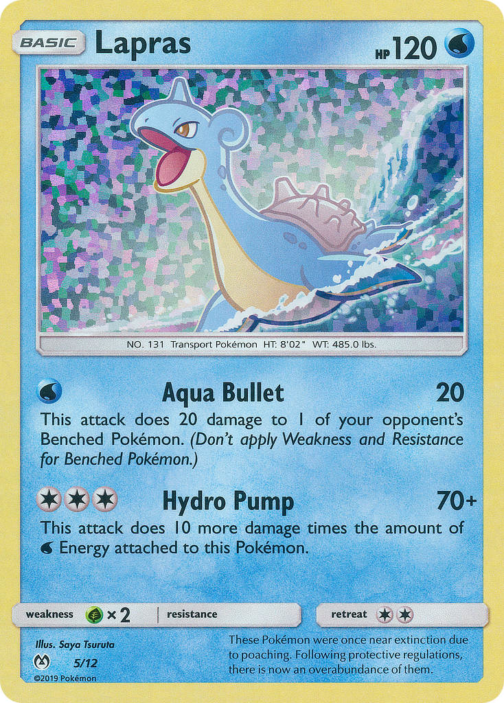 Lapras 5 Pokemon card from McDonald's Collection 2019