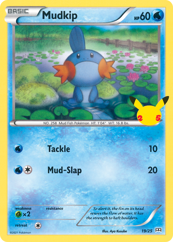 Mudkip 19/25 Pokemon card from McDonald's Collection 2021