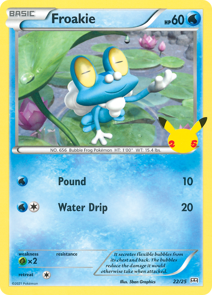 Froakie 22 Pokemon card from McDonald's Collection 2021