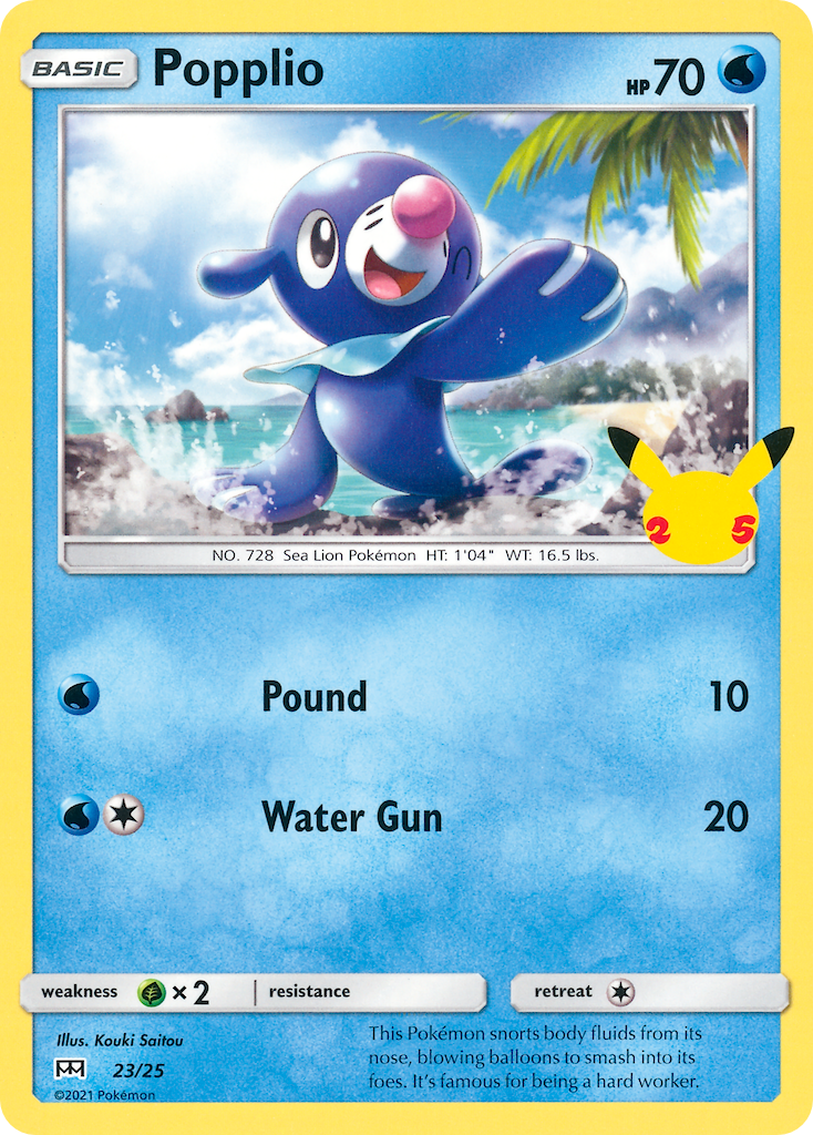 Popplio 23 Pokemon card from McDonald's Collection 2021