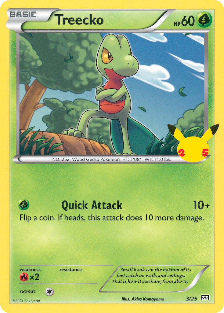 Treecko 3 Pokemon card from McDonald's Collection 2021