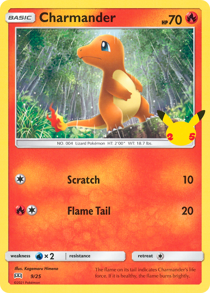 Charmander 9/25 Pokemon card from McDonald's Collection 2021