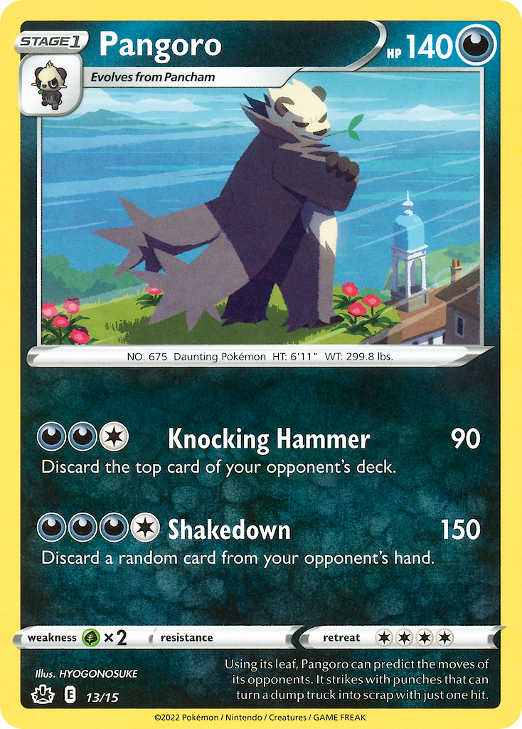 Pangoro 13/15 Pokemon card from McDonald's Collection 2022