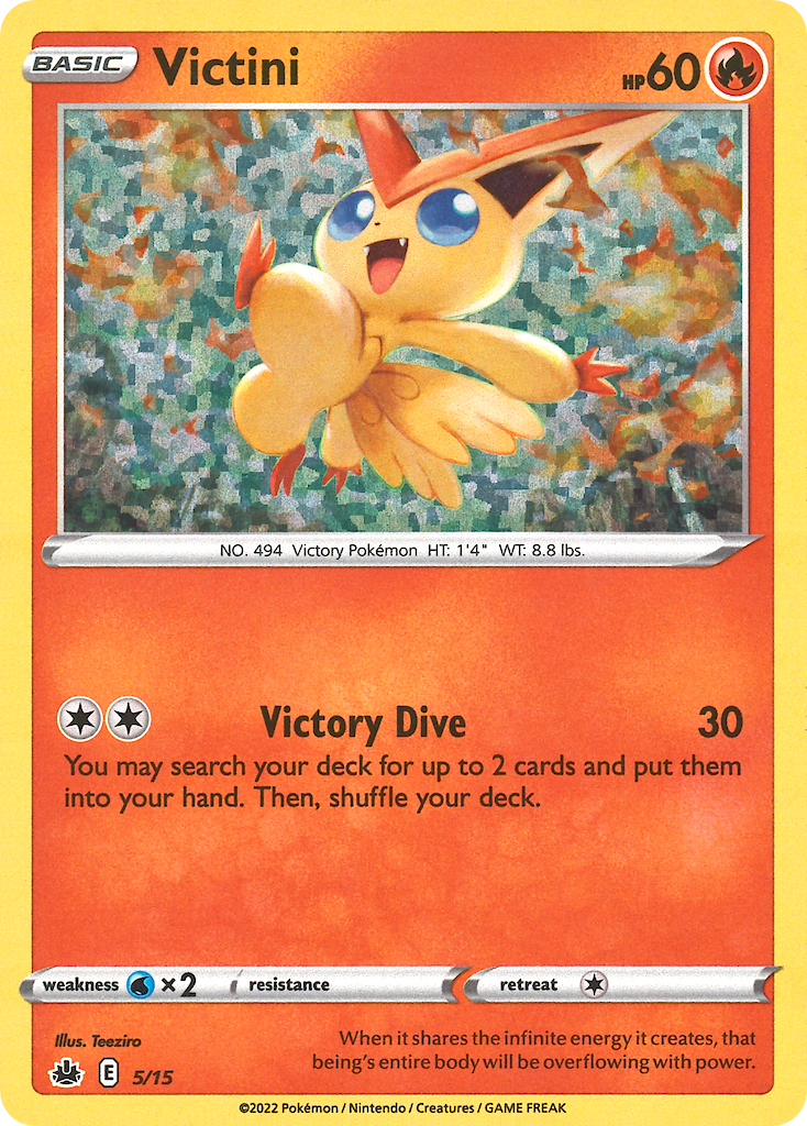 Victini 5 Pokemon card from McDonald's Collection 2022