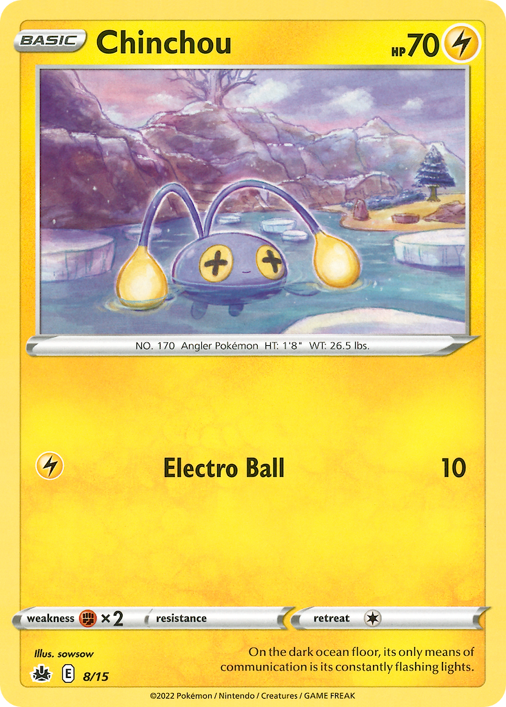 Chinchou 8 Pokemon card from McDonald's Collection 2022