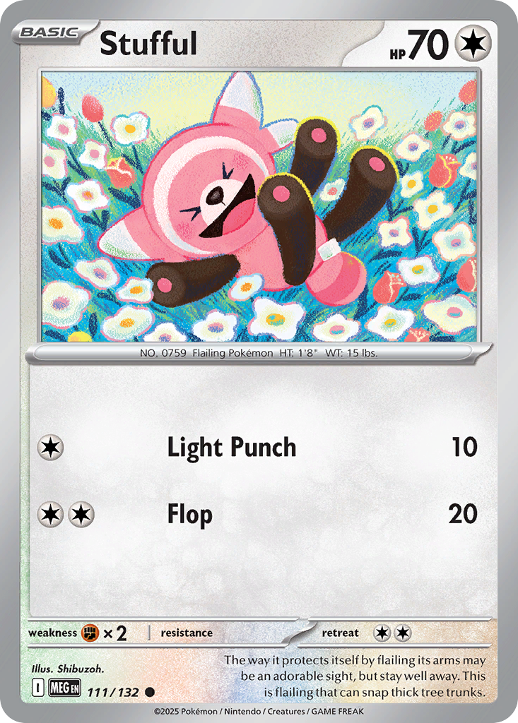 Stufful 111 Common card from Mega Evolution