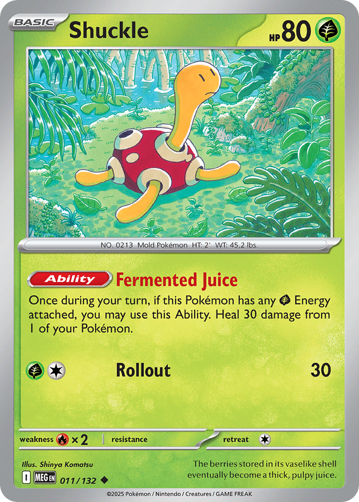 Shuckle 11 Uncommon card from Mega Evolution