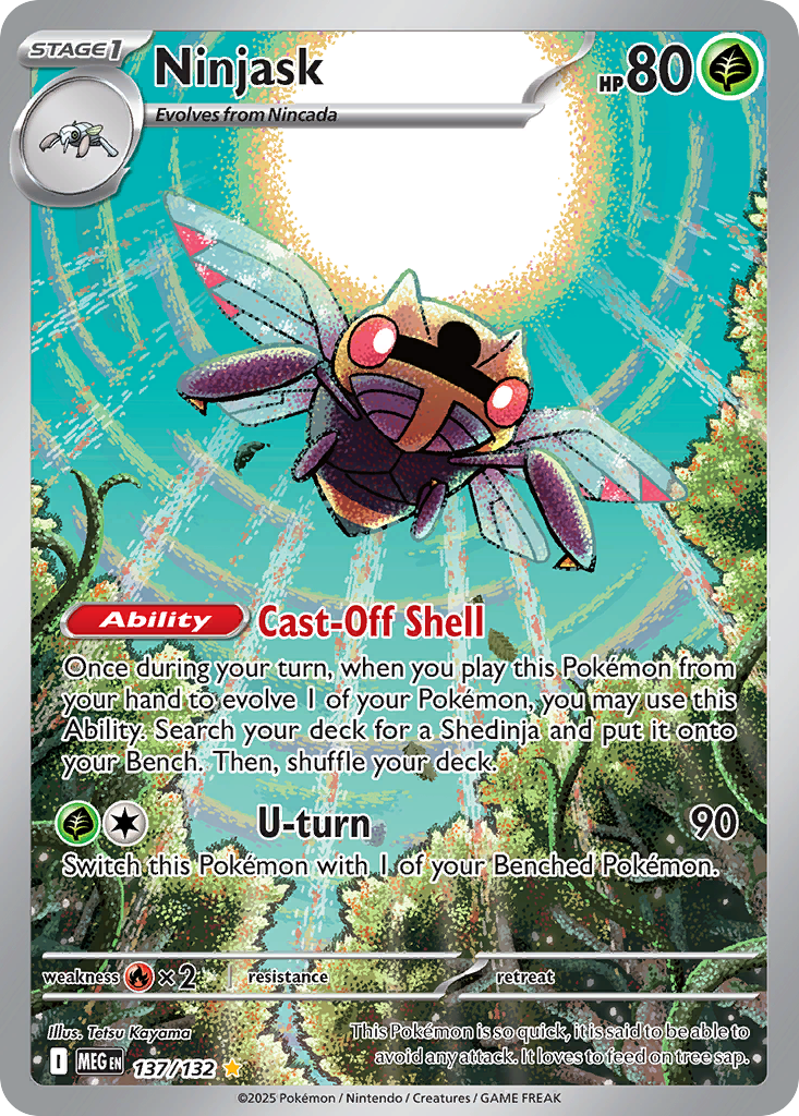 Ninjask 137 Illustration Rare card from Mega Evolution