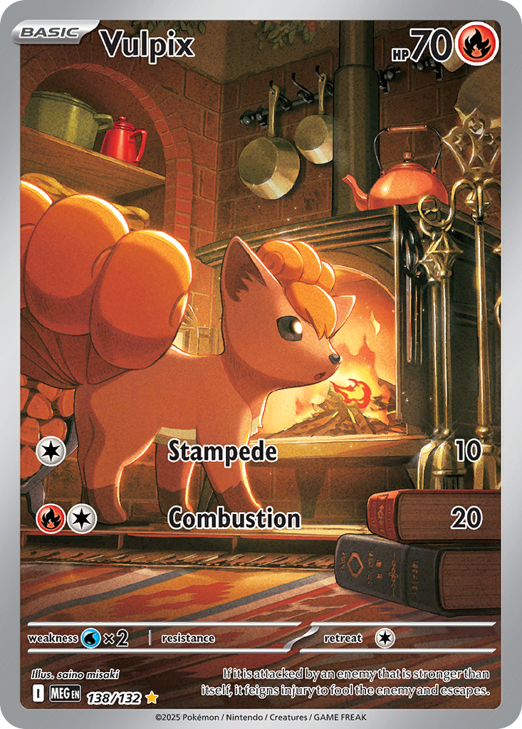 Vulpix 138 Illustration Rare card from Mega Evolution