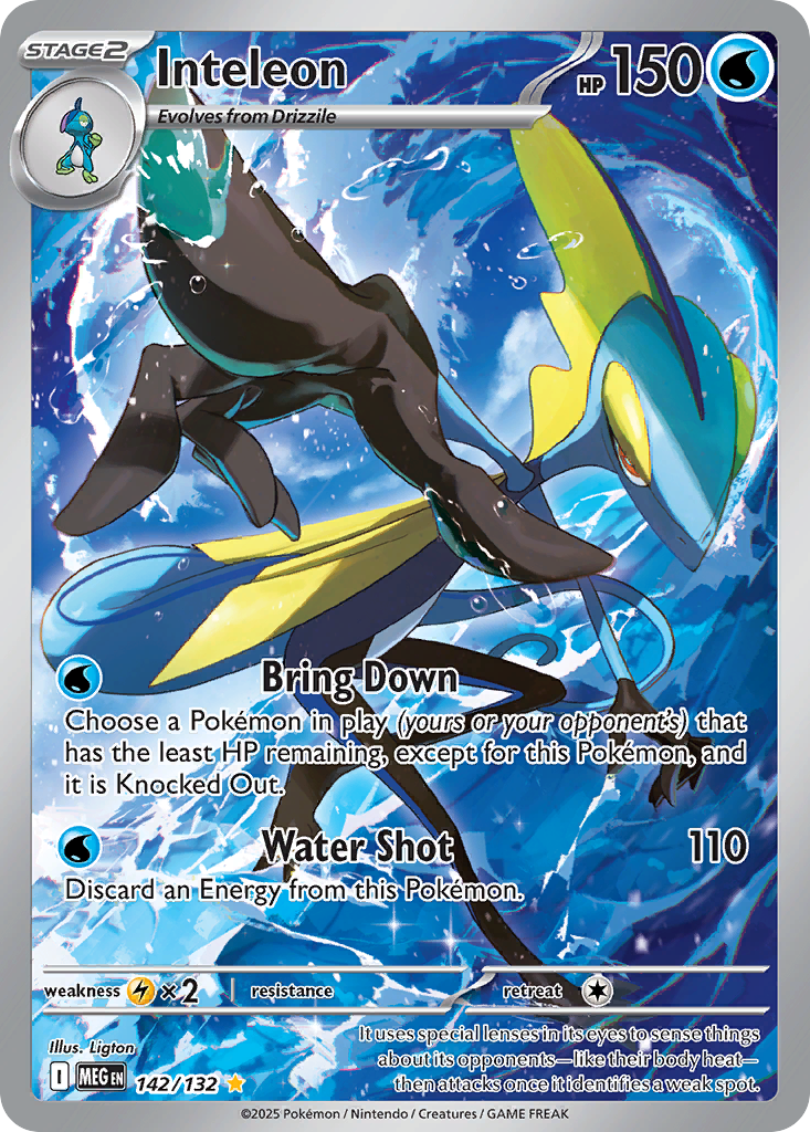 Inteleon 142 Illustration Rare card from Mega Evolution