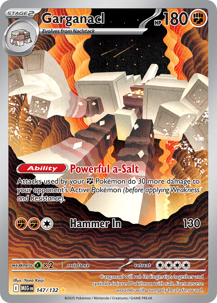 Garganacl 147 Illustration Rare card from Mega Evolution