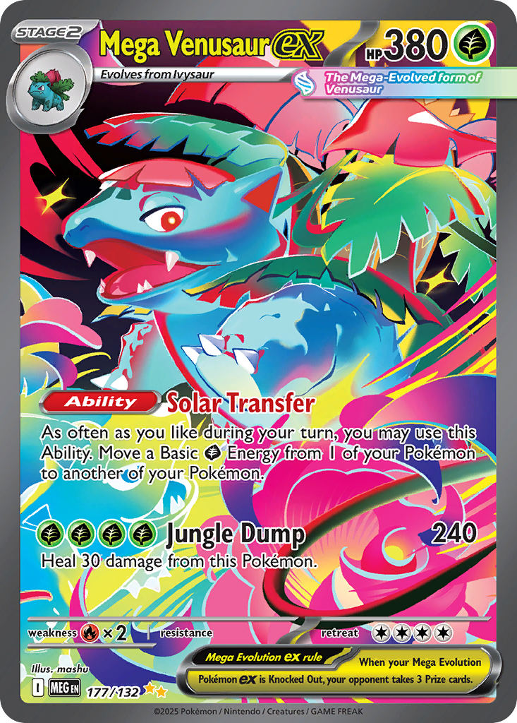 Mega Venusaur ex 177 Special Illustration Rare card from Mega Evolution