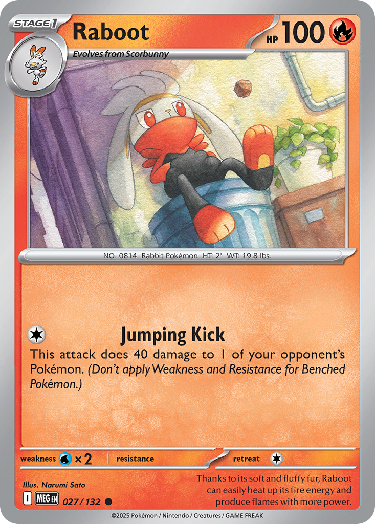 Raboot 27/132 Common card from Mega Evolution