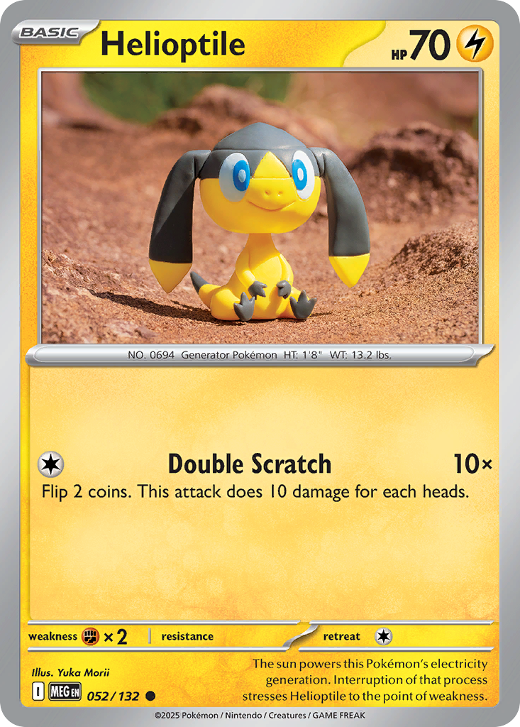 Helioptile 52/132 Common card from Mega Evolution