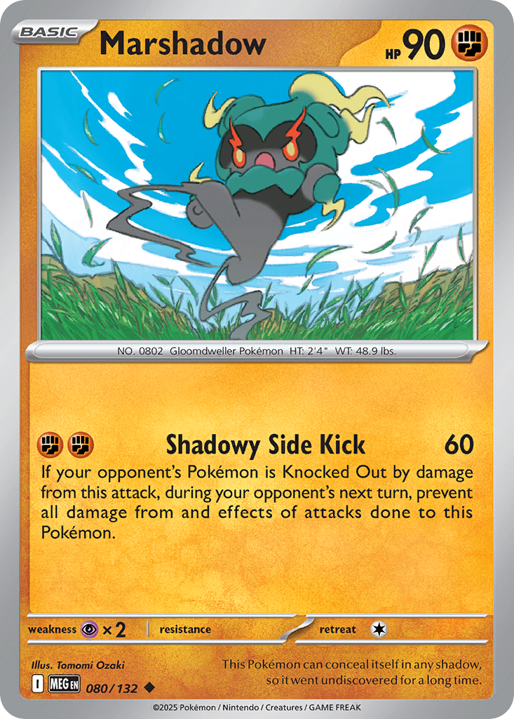 Marshadow 80 Uncommon card from Mega Evolution