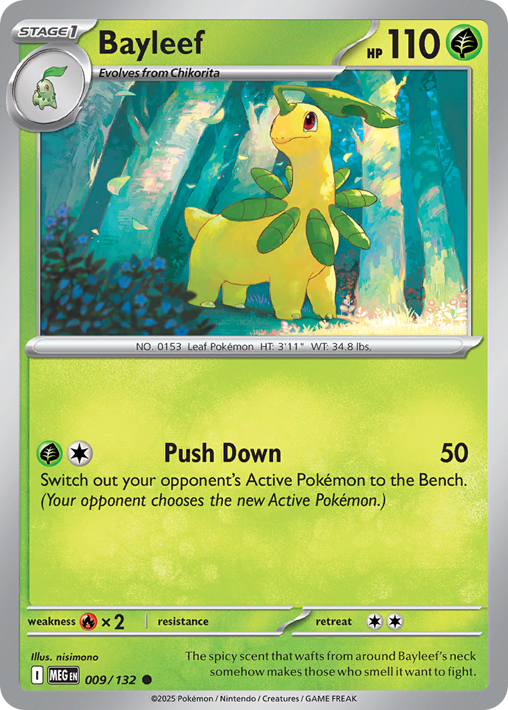 Bayleef 9 Common card from Mega Evolution