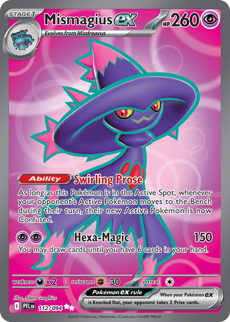 Mismagius ex 112/94 Ultra Rare card from Phantasmal Flames
