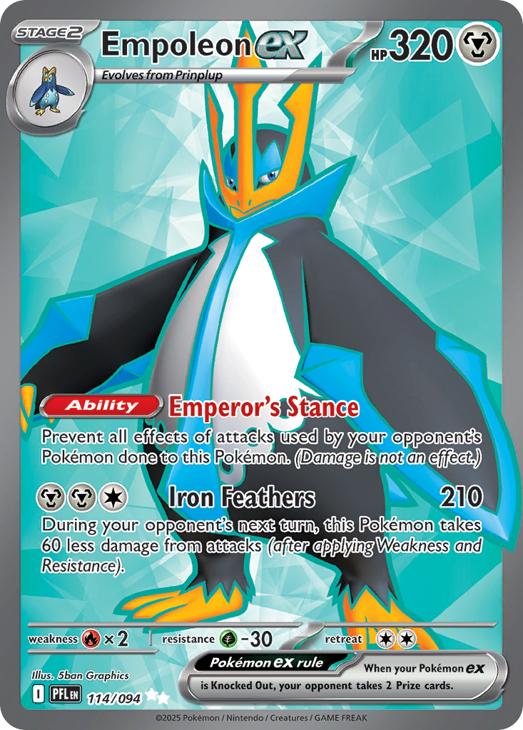 Empoleon ex 114/94 Ultra Rare card from Phantasmal Flames