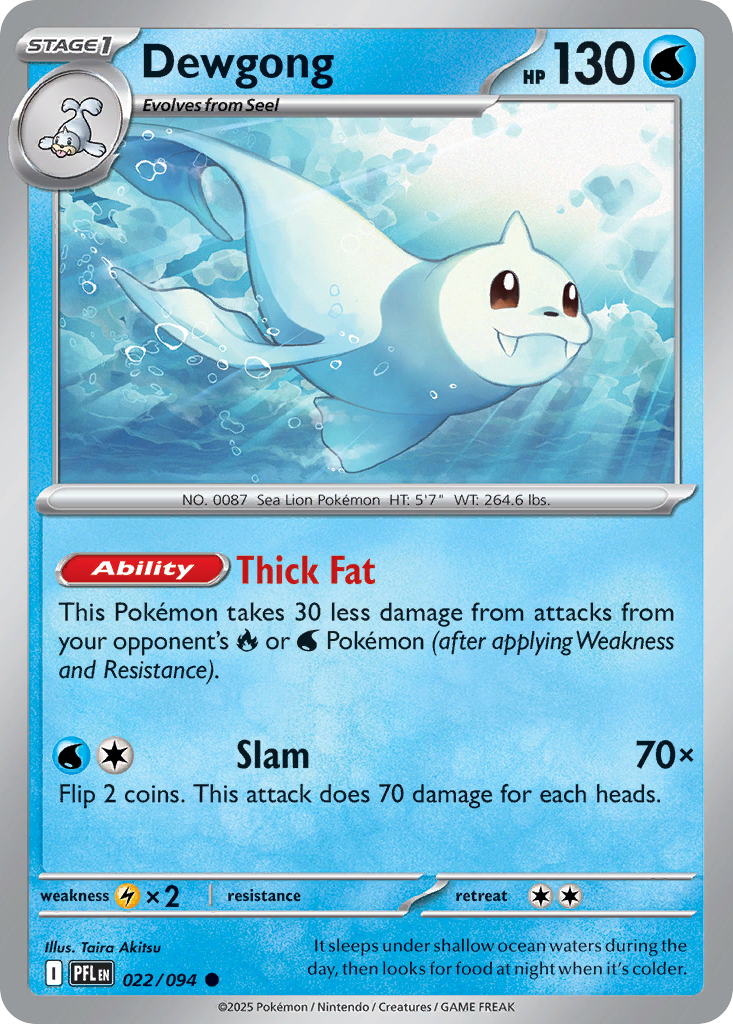 Dewgong 22 Common card from Phantasmal Flames