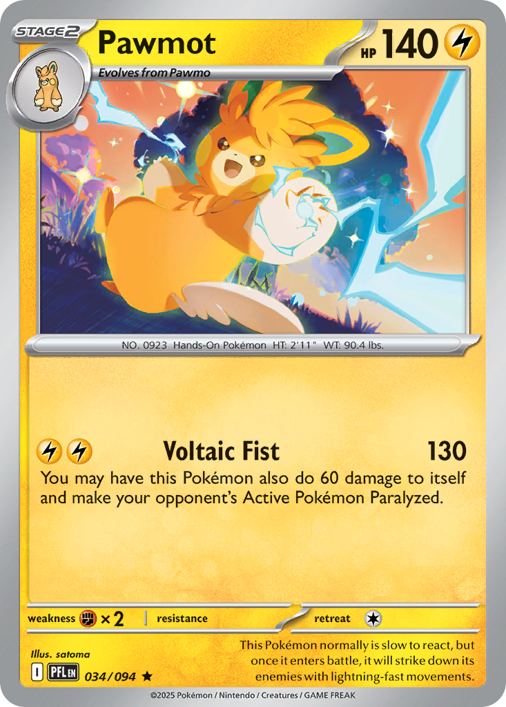 Pawmot 34/94 Rare card from Phantasmal Flames