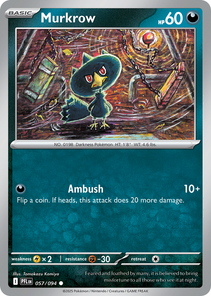 Murkrow 57 Common card from Phantasmal Flames