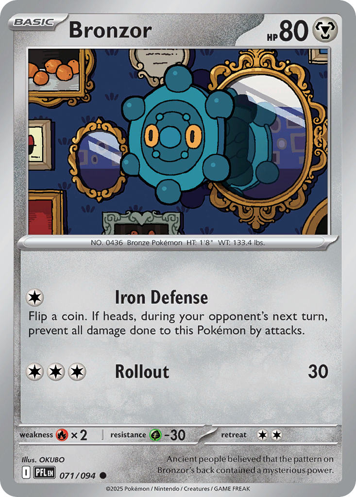 Bronzor 71 Common card from Phantasmal Flames
